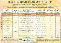Théâtre jeunesse, Festival Rendez-vous-Moutards dates 2020